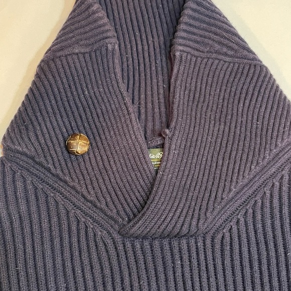 Eddie Bauer Blue and Gray Turtleneck Sweater Size S 100% Cotton - Picture 2 of 10